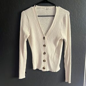 Madewell Shrunken Ribbed Cardigan Sweater